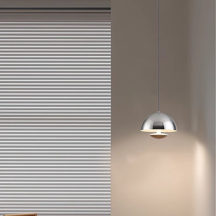 Luxus Handgesteuerte Halbkreisige Eisen Aluminium LED Pendelleuchte Für Schlafzimmer