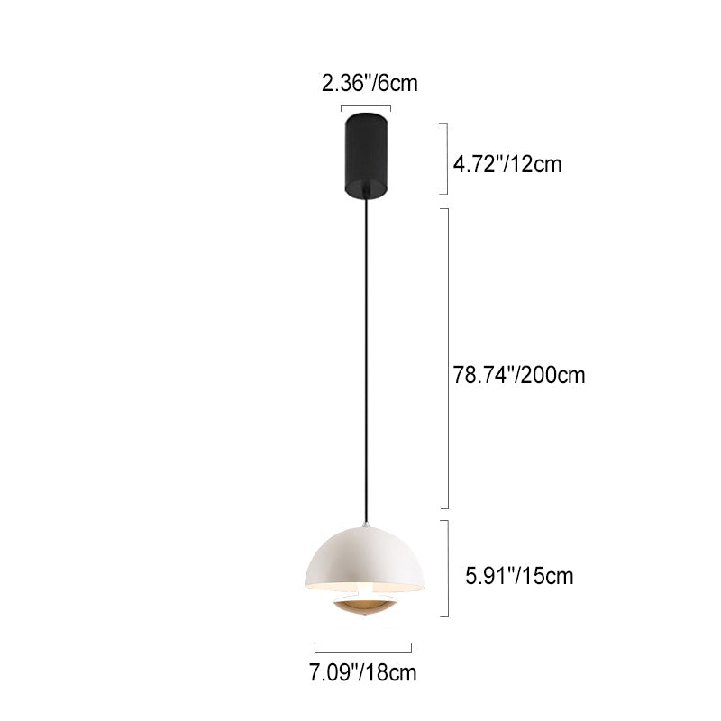Luxus Handgesteuerte Halbkreisige Eisen Aluminium LED Pendelleuchte Für Schlafzimmer