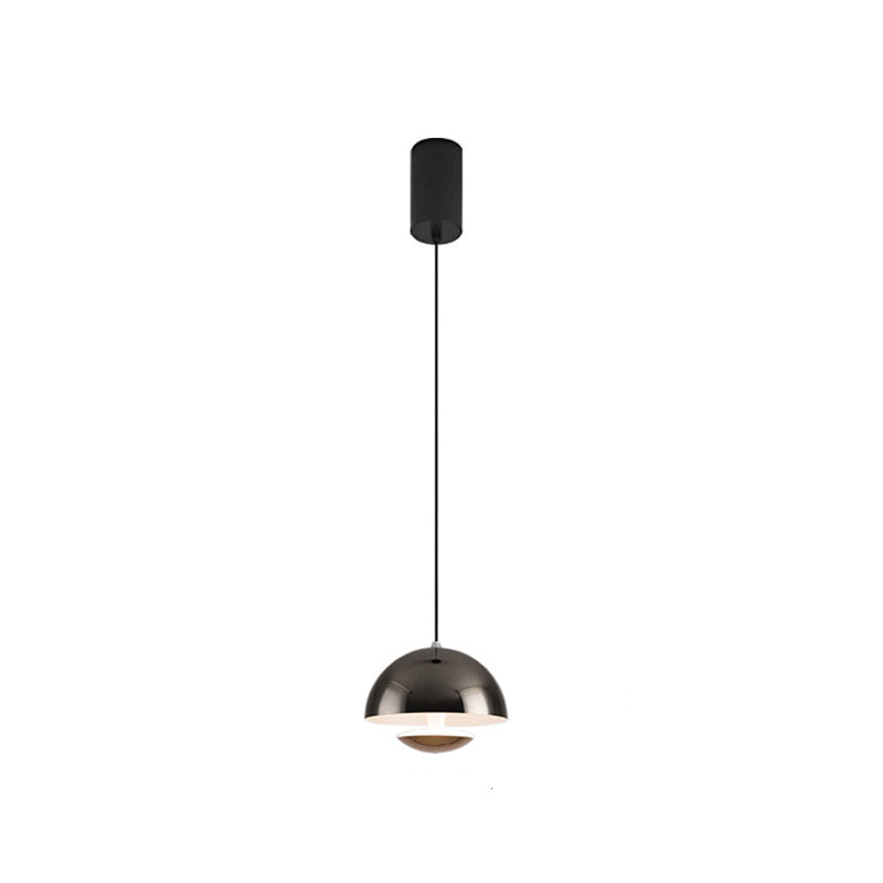 Luxus Handgesteuerte Halbkreisige Eisen Aluminium LED Pendelleuchte Für Schlafzimmer