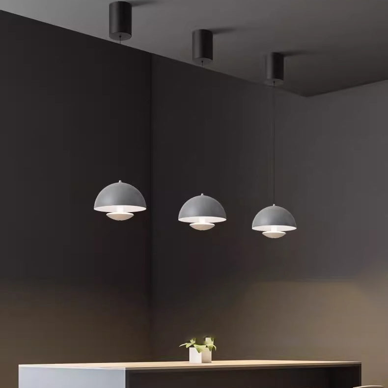 Luxus Handgesteuerte Halbkreisige Eisen Aluminium LED Pendelleuchte Für Schlafzimmer