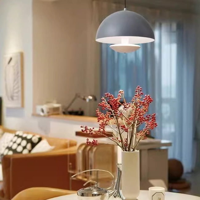 Luxus Handgesteuerte Halbkreisige Eisen Aluminium LED Pendelleuchte Für Schlafzimmer