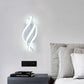 Zeitgenössische Nordische Spiral Eisen Silikon LED Wandleuchte für Schlafzimmer