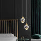 Luxus Diamant Würfel Kristall Eisen LED Pendelleuchte Für Schlafzimmer