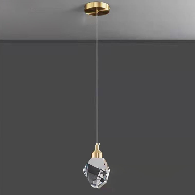 Luxus Diamant Würfel Kristall Eisen LED Pendelleuchte Für Schlafzimmer