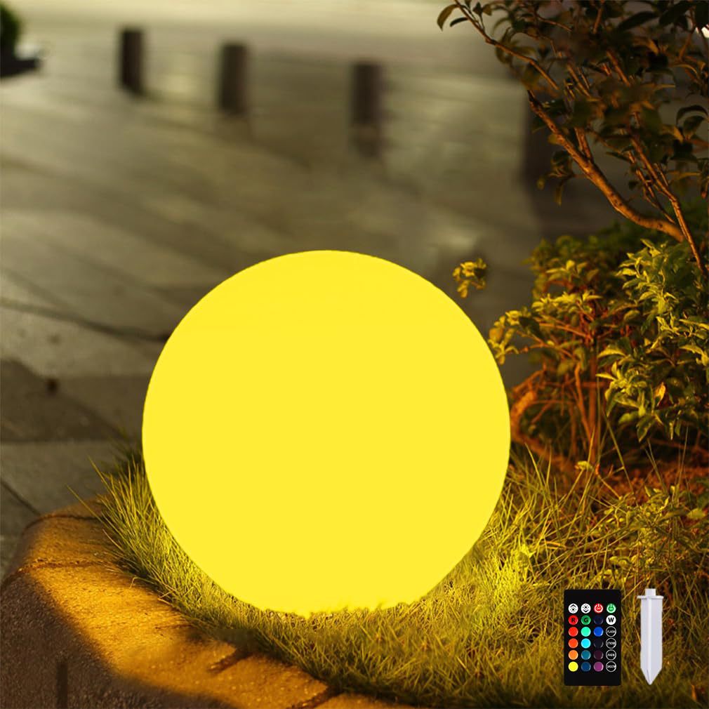 Frendorf | EcoLuxe Aura Sphere | Solar LED Gartenbeleuchtung | RGB Farbwechsel | Wetterfest | Außen Deko Licht