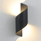 Moderne Minimalistische Wasserdichte Spiral Aluminium Acryl LED Wandleuchte für Schlafzimmer