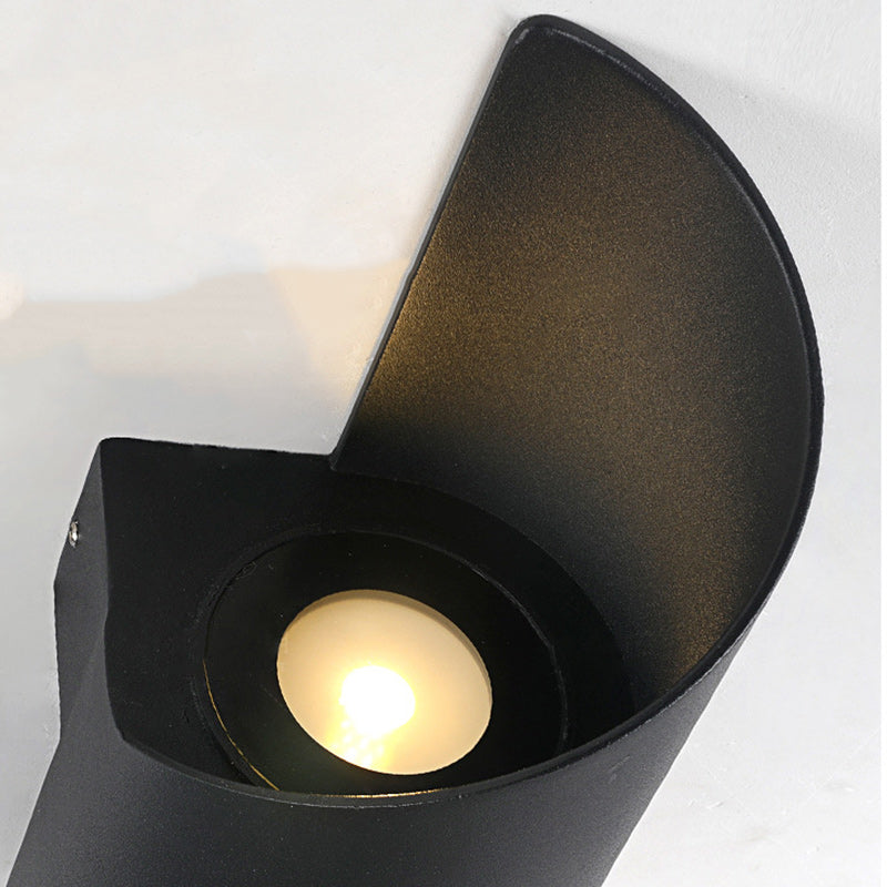 Moderne Minimalistische Wasserdichte Spiral Aluminium Acryl LED Wandleuchte für Schlafzimmer