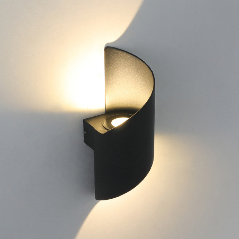 Moderne Minimalistische Wasserdichte Spiral Aluminium Acryl LED Wandleuchte für Schlafzimmer