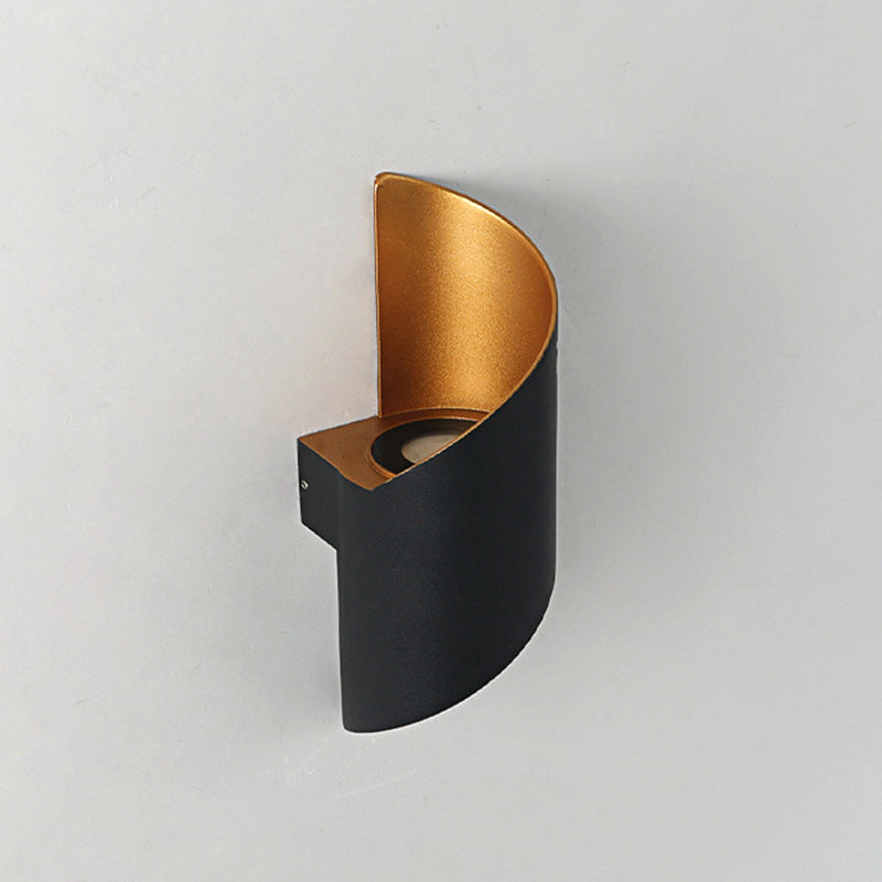 Moderne Minimalistische Wasserdichte Spiral Aluminium Acryl LED Wandleuchte für Schlafzimmer
