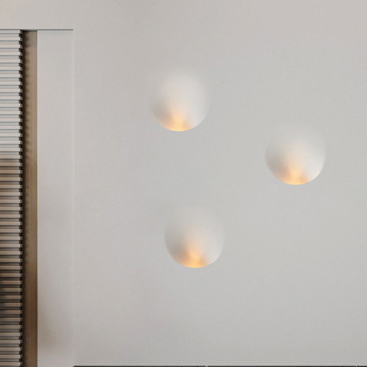 Frendorf | Plastrova Wandlampe | Minimalistisches Design | Eingebaute Gipsleuchte | Runde Wandleuchte
