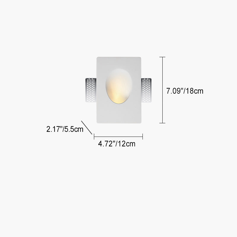 Frendorf | Plastrova Wandlampe | Minimalistisches Design | Eingebaute Gipsleuchte | Runde Wandleuchte