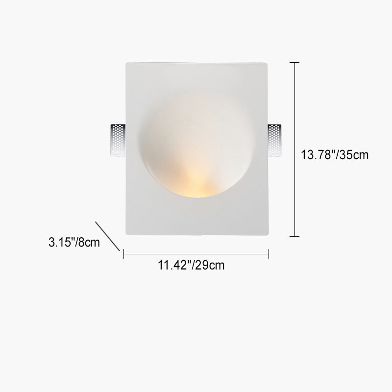 Frendorf | Plastrova Wandlampe | Minimalistisches Design | Eingebaute Gipsleuchte | Runde Wandleuchte