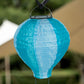 Zeitgenössischer kreativer Solar-Heißluftballon-Stoffschirm LED Außenpendelleuchte für Terrasse draußen