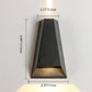 Moderne minimalistische Aluminium trapezförmige Auf- und Abwärts beleuchtete LED Außenwandlampe für Garten