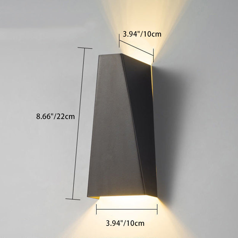 Moderner minimalistischer Aluminium Up- und Down beleuchteter LED Wandleuchtenlampe für den Außenbereich Patio