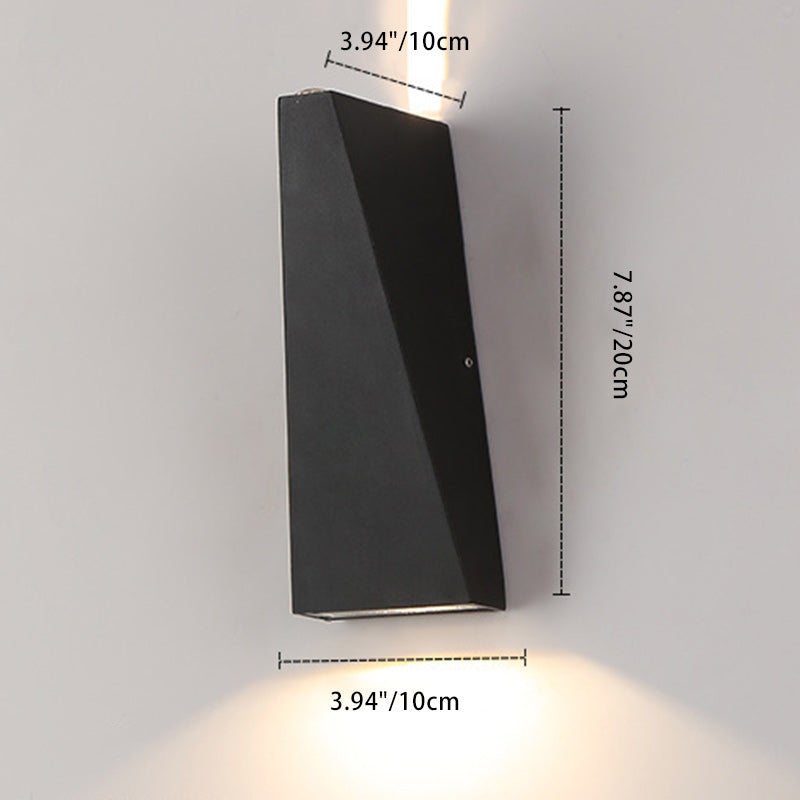 Moderner minimalistischer Aluminium Up- und Down beleuchteter LED Wandleuchtenlampe für den Außenbereich Patio