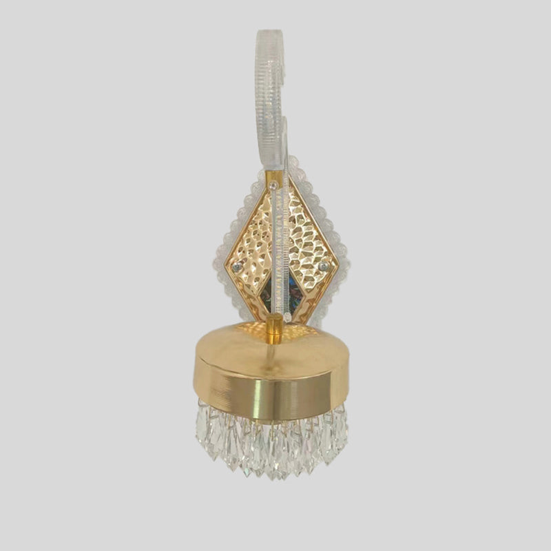 Zeitgenössische Luxus Gebogene Kristall Acryl LED Wandlampe Für Wohnzimmer