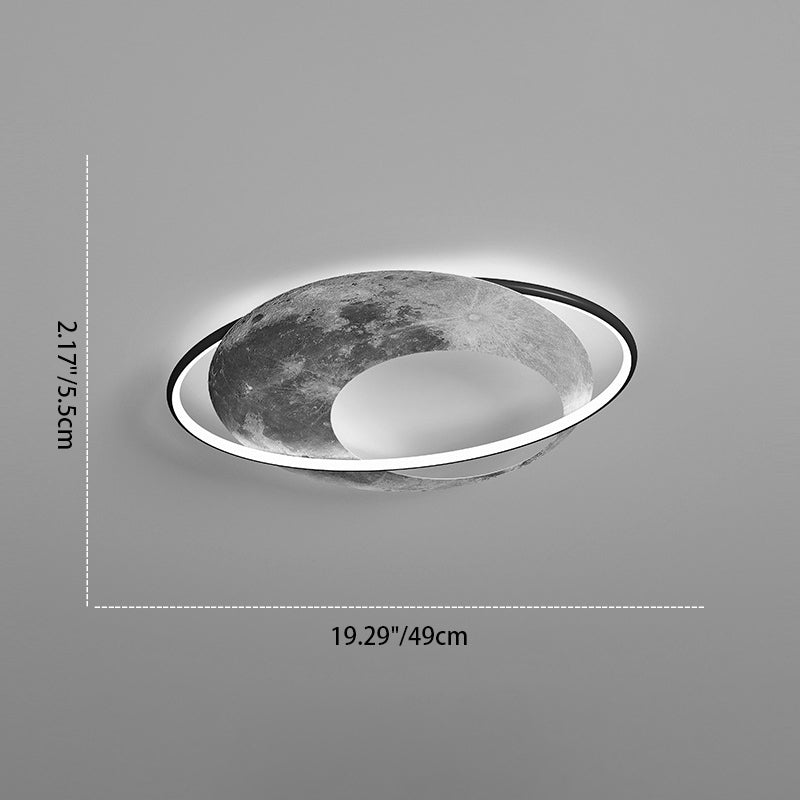 Zeitgenössische kreative Planet Aluminium Acryl LED Deckenleuchte für das Schlafzimmer