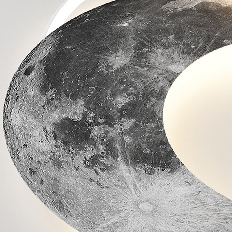 Zeitgenössische kreative Planet Aluminium Acryl LED Deckenleuchte für das Schlafzimmer