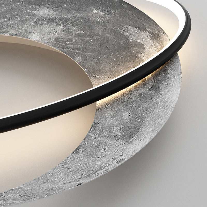 Zeitgenössische kreative Planet Aluminium Acryl LED Deckenleuchte für das Schlafzimmer