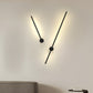 Moderner minimalistischer Aluminium geometrischer gerade Linie LED Wand sconce Lampe für Wohnzimmer