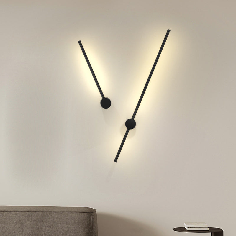 Moderner minimalistischer Aluminium geometrischer gerade Linie LED Wand sconce Lampe für Wohnzimmer