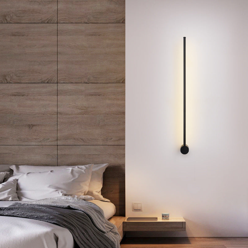 Moderner minimalistischer Aluminium geometrischer gerade Linie LED Wand sconce Lampe für Wohnzimmer