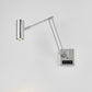 Zeitgenössische Schlichtheit Zylinder Eisen Aluminium verstellbare Arm LED Wandleuchte Lampe für das Wohnzimmer