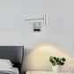 Zeitgenössische Schlichtheit Zylinder Eisen Aluminium verstellbare Arm LED Wandleuchte Lampe für das Wohnzimmer
