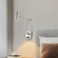 Zeitgenössische Schlichtheit Zylinder Eisen Aluminium verstellbare Arm LED Wandleuchte Lampe für das Wohnzimmer