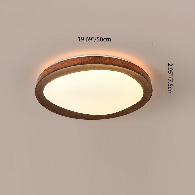 Schlichtheit Eisen Acryl Rund LED Deckenleuchte für Schlafzimmer