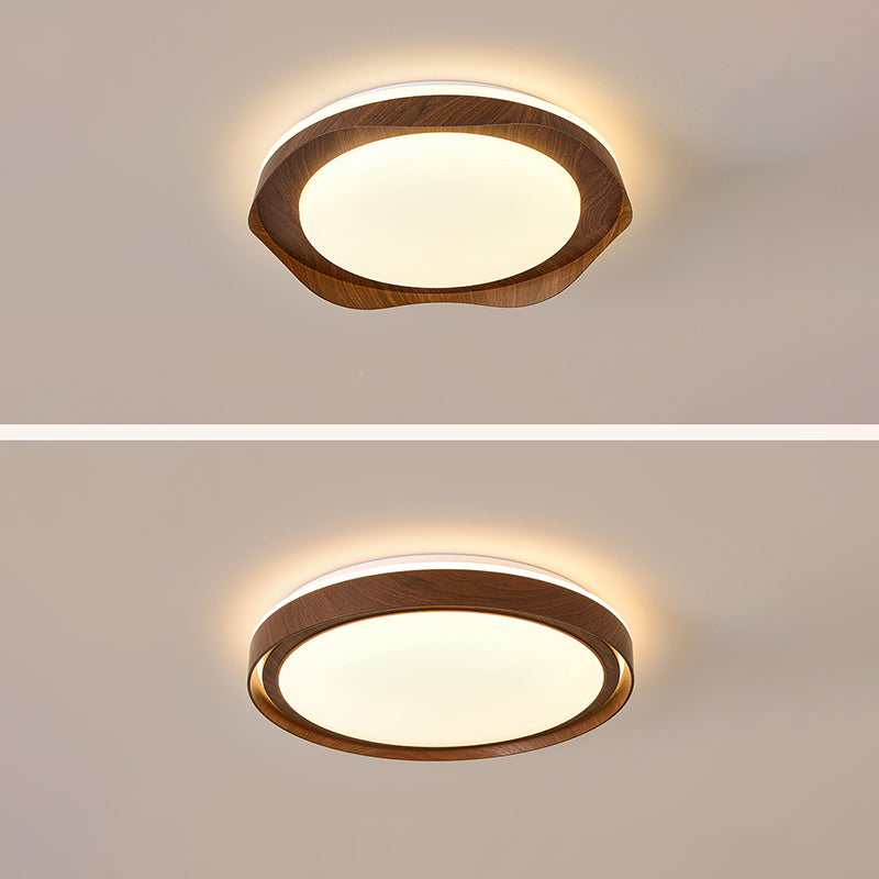 Schlichtheit Eisen Acryl Rund LED Deckenleuchte für Schlafzimmer