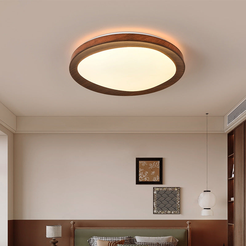 Schlichtheit Eisen Acryl Rund LED Deckenleuchte für Schlafzimmer