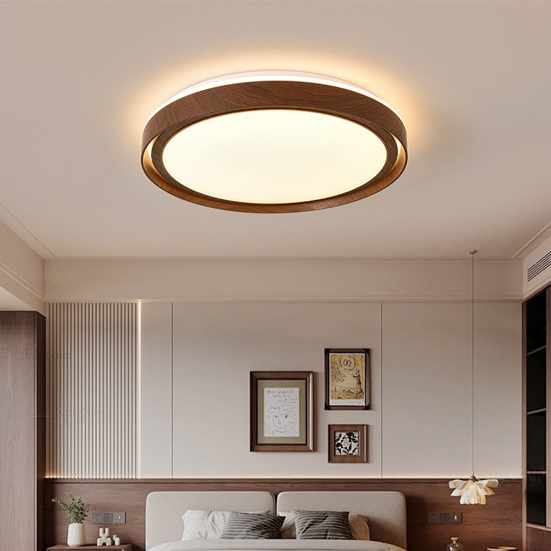 Schlichtheit Eisen Acryl Rund LED Deckenleuchte für Schlafzimmer