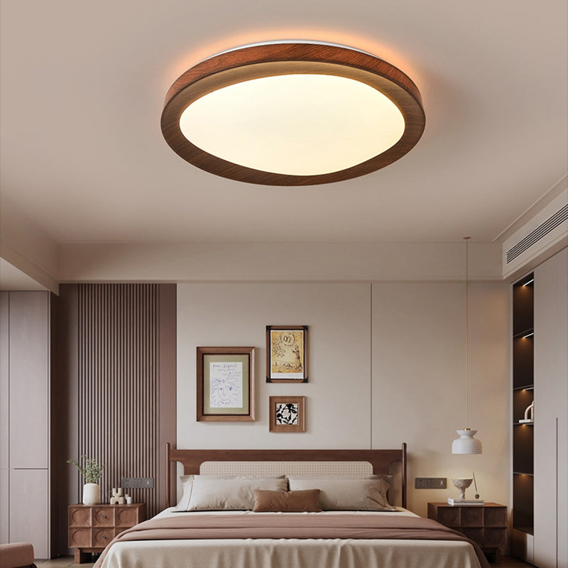 Schlichtheit Eisen Acryl Rund LED Deckenleuchte für Schlafzimmer