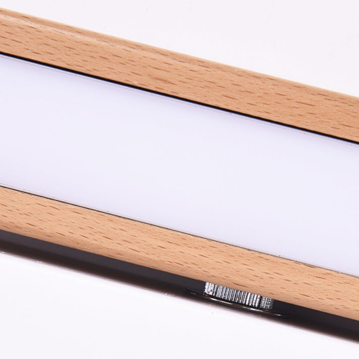 Moderne Minimalistische Holzmaserung Aluminium Lange Streifen LED Drehwandlampe Leselampe Für Schlafzimmer