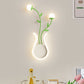 Moderne Art Deco Eisen Rose Blumen Glas Shade LED Wandleuchte Lampe Für Schlafzimmer