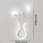Moderne Art Deco Eisen Rose Blumen Glas Shade LED Wandleuchte Lampe Für Schlafzimmer