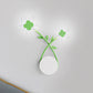 Moderne Art Deco Eisen Rose Blumen Glas Shade LED Wandleuchte Lampe Für Schlafzimmer