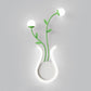 Moderne Art Deco Eisen Rose Blumen Glas Shade LED Wandleuchte Lampe Für Schlafzimmer