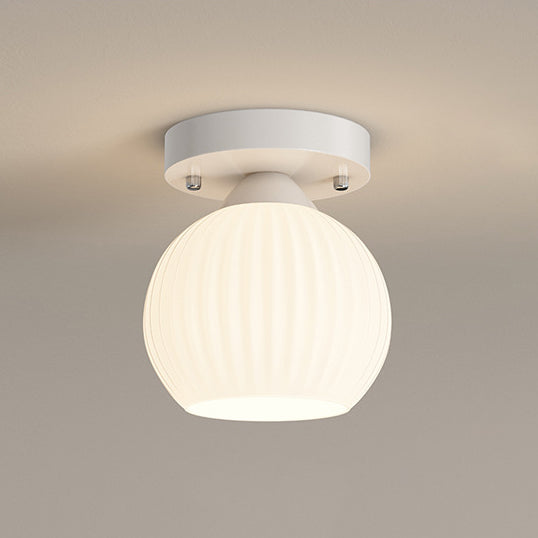 Zeitgenössische skandinavische Creme Blumen Runde Oval Eisen Glas 1-Licht Semi-Flush Mount Deckenleuchte für Schlafzimmer