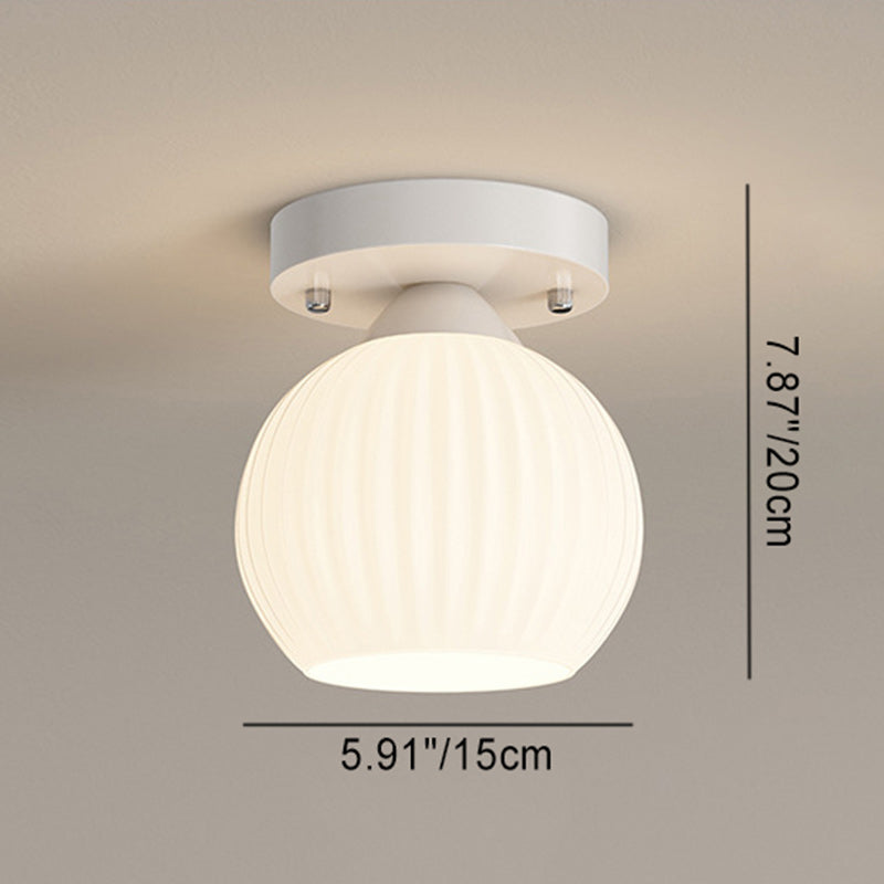 Zeitgenössische skandinavische Creme Blumen Runde Oval Eisen Glas 1-Licht Semi-Flush Mount Deckenleuchte für Schlafzimmer