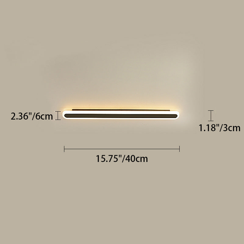 Moderne Minimalistische Lineare Eisen Acryl LED Wandleuchte Lampe Für Schlafzimmer