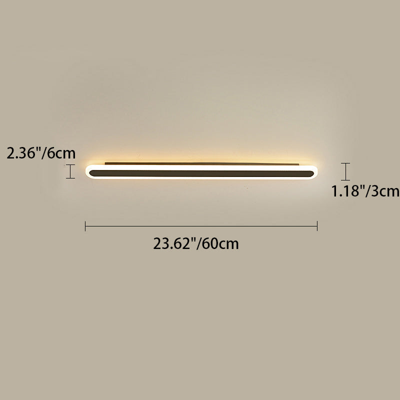 Moderne Minimalistische Lineare Eisen Acryl LED Wandleuchte Lampe Für Schlafzimmer
