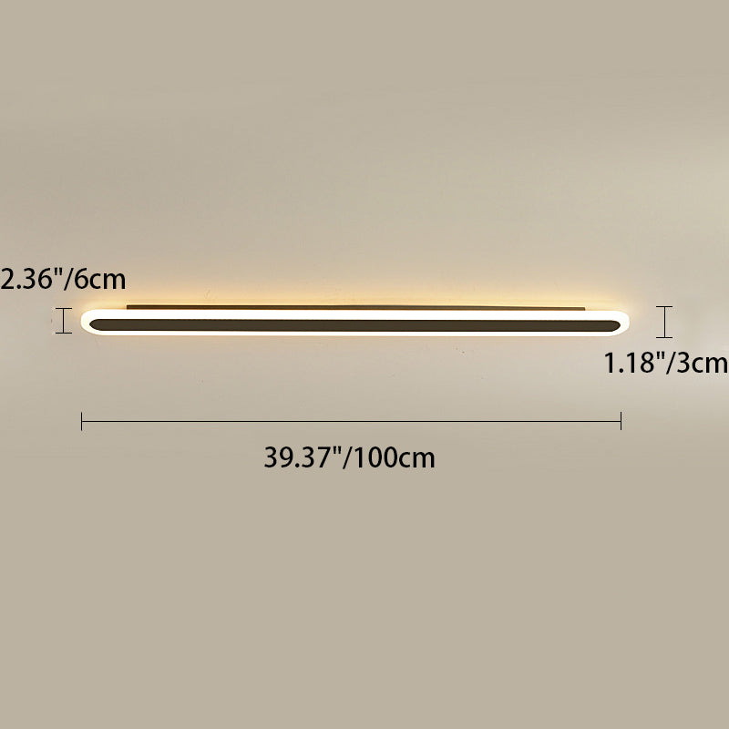 Moderne Minimalistische Lineare Eisen Acryl LED Wandleuchte Lampe Für Schlafzimmer
