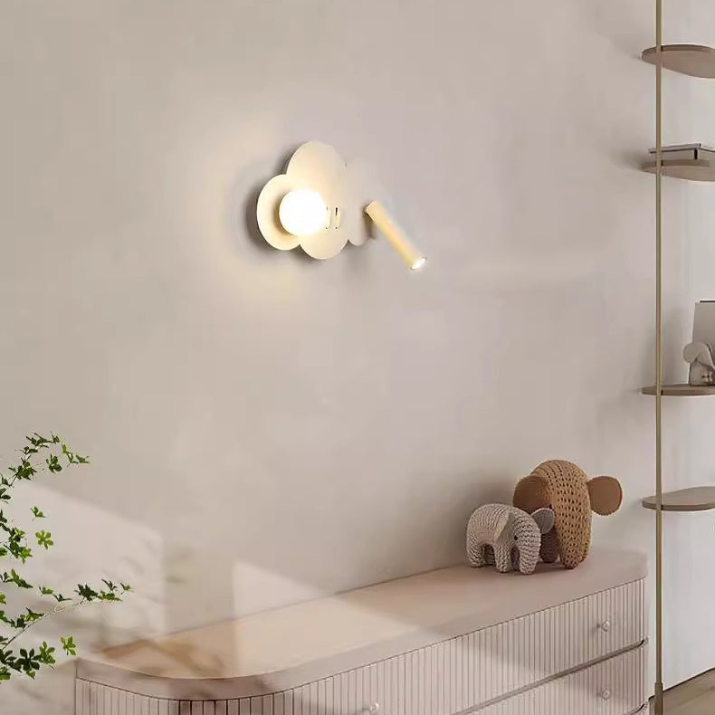Moderne Art Deco Wolkenform Orb Eisen Acryl LED Spot Wand Sconce Lampe für Schlafzimmer