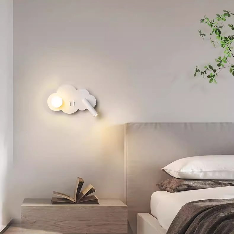 Moderne Art Deco Wolkenform Orb Eisen Acryl LED Spot Wand Sconce Lampe für Schlafzimmer