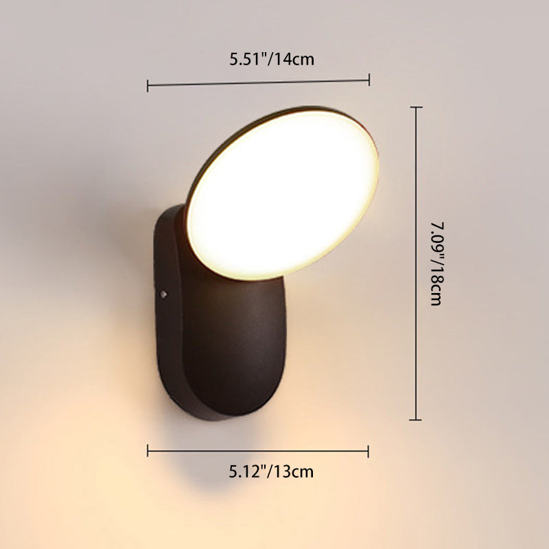 Moderne Minimalistische Runde Quadrat Aluminium Acryl LED Wand Sconce Lampe Für Patio