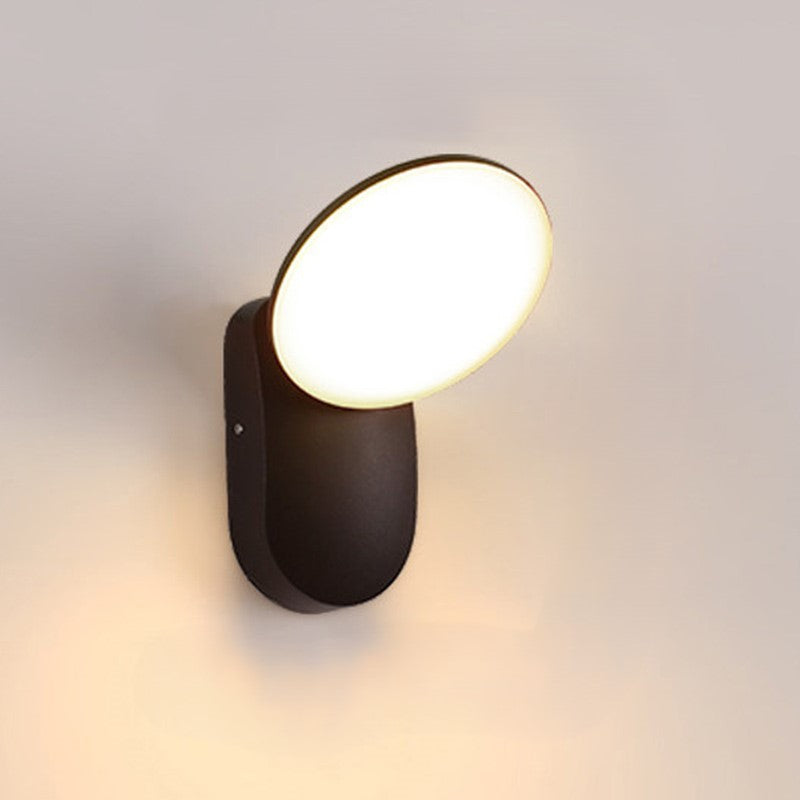 Moderne Minimalistische Runde Quadrat Aluminium Acryl LED Wand Sconce Lampe Für Patio