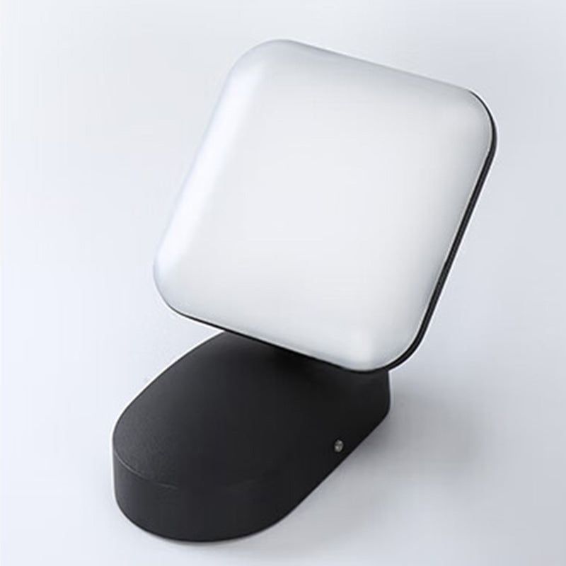 Moderne Minimalistische Runde Quadrat Aluminium Acryl LED Wand Sconce Lampe Für Patio